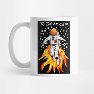 To The Moon !!!! (black background) Mug